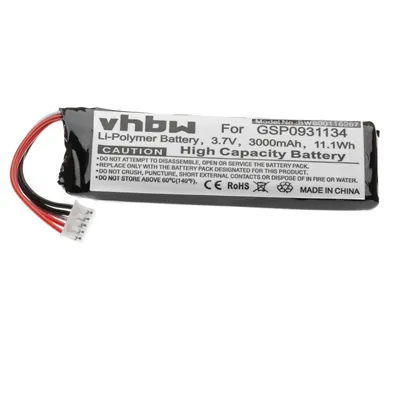 Zdjęcie produktu dla Akumulator zamiennik JBL GSP0931134 do głośników Głośnik 3000 mAh, 3,7 V, Li-Polymer