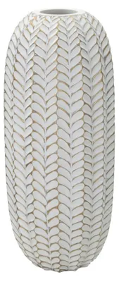 Immagine prodotto di Mauro Ferretti vaso a foglia Ø 18,5x46 cm oro bianco