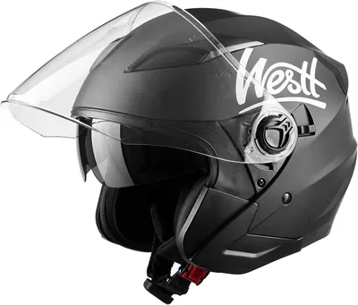 Produktbild von WESTT Jet Motorrad Helm Größe S I Motorradhelm I Rollerhelm mit Doppelvisier I Jethelm Herren & Dame
