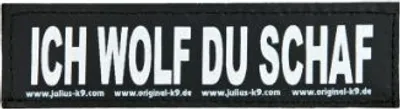 Produktbild von Trixie 2 Julius-K9 Klettsticker S, ICH WOLF DU SCHAF