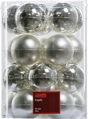 Produktbild von TrendLine Weihnachtskugeln aus Glas Ø 6 cm silber 20 Stück