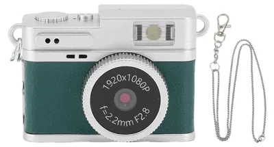 Obrázek produktu pro Malý retro digitální fotoaparát 1080P FHD 0,96 palce barevný displej přívěsek na klíče s bleskem 4 filtry pro učení fotografování na cestách