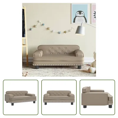 Produktbild von The Living Store Kindersofa Cappuccino 70x45x30 cm Kunstleder