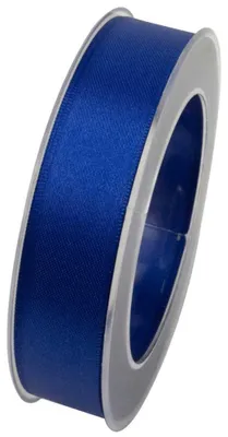 Produktbild von Doppelsatin Stoffband Schleifenband 25mm (1m=0,32EUR) blau 25m Rolle Goldina