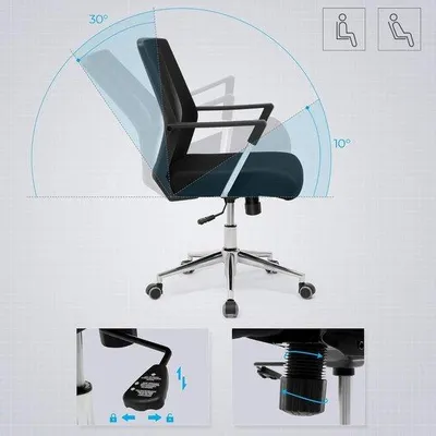 Produktbild von Ergonomischer Bürostuhl, klappbarer Armlehnenbürostuhl