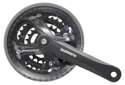 Productafbeelding van Shimano, crankstel, Acera, FC-M361-L, 4-kant, (170 mm) (42-32-22), zwart, 7/8-speed, met kettinggeleider, in originele verpakking