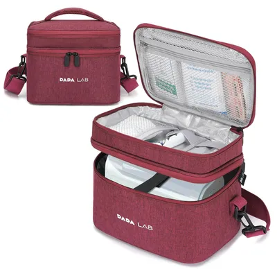 Inhalatortasche rot, wasserabweisend, für PariBoy & Medisana