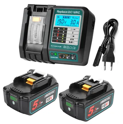 Akku-Set 2x 18V 5,5Ah + Ladegerät für Makita 18V