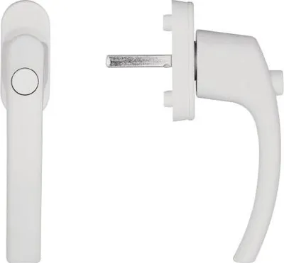 Immagine prodotto di Maniglia blaugelb per finestre FGS 1758 con pulsante, 45°, 37 mm, bianco RAL9016