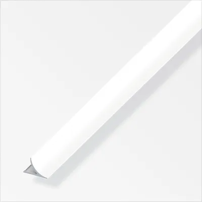 Produktbild von alfer Randfugeabdeckprofil 2.5 m, 12 x 17 mm Alu beschichtet brillantweiss