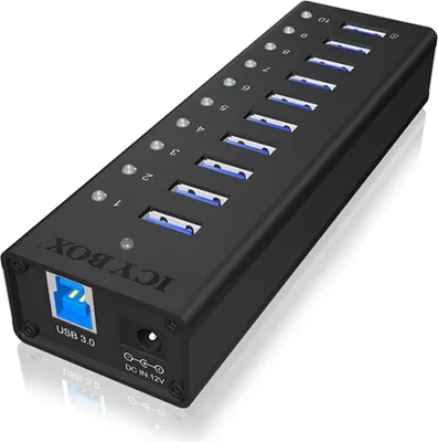 Obrázok produktu pre ICY BOX IB-AC6110 USB 3.2 Gen 1 (3.1 Gen 1) typ B 5000 Mbit/s čierny