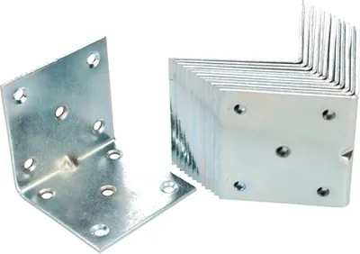Produktbild von KOTARBAU® 25er Set Winkelverbinder 60 x 60 x 60 mm Sicke Stahl Bauwinkel Montagelöcher Möbelwinkel Verzinkt Schwerlast Holzverbinder Montagewinkel Stuhlwinkel