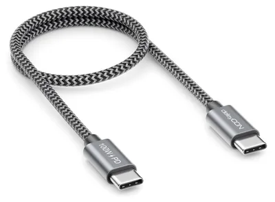 Produktbild von deleyCON 0,30m USB C Kabel Kurz (100W Schnellladekabel) PD 3.0 - C auf C - Ladekabel für iPhone 17 16 15 Pro Max Air Galaxy A16 A26 A56 S26 S25 S24 Pixel iPad MacBook AirPods Tablet Switch PS5