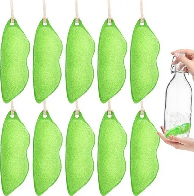 Immagine prodotto di Spazzola ecologica per bottiglie d'acqua, 10 pezzi, a forma di pisello