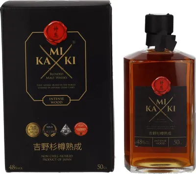 Produktbild von KAMIKI Intense Wood Blended Malt Whisky 48% Vol. 0,5l in Geschenkbox