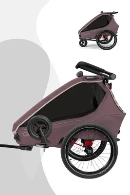 Qeridoo Kidgoo 1 - Kinderfahrradanhänger für 1 Kind