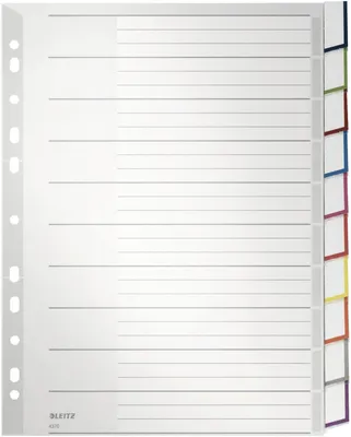 Obrázok produktu pre Esselte Leitz 43700000 - Leerer Registerindex - Polypropylen (PP) - Grau - Porträt - A4 - 0.12 mm