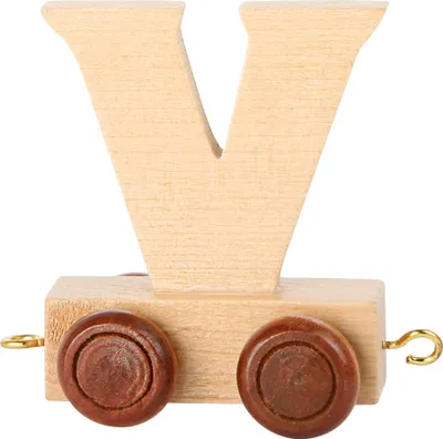 Produktbild von Small Foot Design 7481 Buchstabenzug aus Holz, Buchstabenwaggon V, natur (1 Stück)
