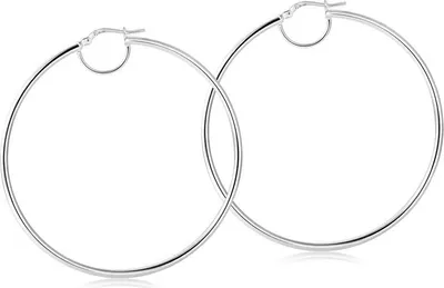Produktbild von SILBERKETTEN STORE Creolen, Durchmesser wählbar von 20-100mm,  925 Silber - 80mm