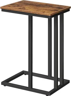 Productafbeelding van Famanu bijzettafel, C-vormig - Antiekbruin, zwart