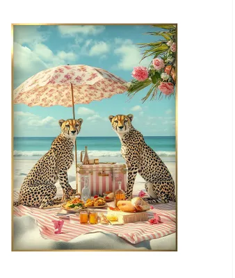 Produktbild von STYLER ARTBOX PICNIC Wandbild 50x70 cm gerahmt modernes Landschaftsmotiv Natur Wanddeko Wohnzimmer Schlafzimmer