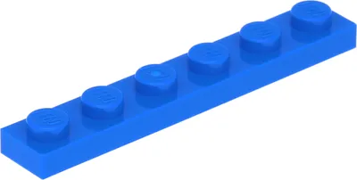 Produktbild von Lego® 1x6 Platte 3666 - 250 Stück Blau