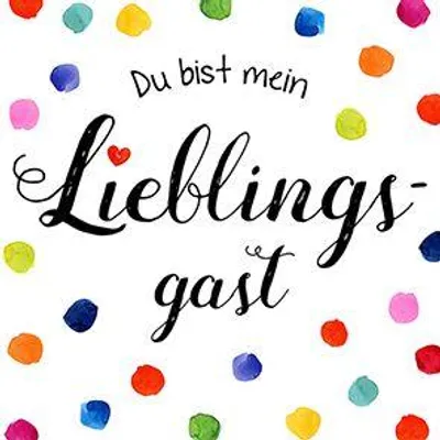 Produktbild von Braun & Company Servietten Motiv Mein Lieblingsgast 33 x 33 cm - 20er Pack