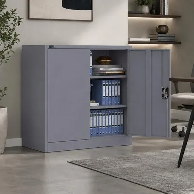 Obrázok produktu pre Skriňa na dokumenty Makika / kancelárska skriňa uzamykateľná 40x90x90cm v antracitovej farbe