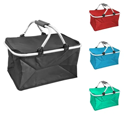 Produktbild von Shopper Einkaufskorb faltbar mit Aluminiumgestänge und Extrafach