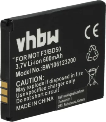 Produktbild von vhbw Akku kompatibel mit AVM Fritz!Fon MT-F, M2, MT-F 2000, MT-F 2446 schnurlos Festnetz Telefon (600 mAh, 3,7 V, Li-Ion)