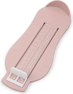 Produktbild von Baby Fußmessgerät Kinder Fuß Lineal Schuhgröße Messwerkzeug Fußlänge Sizer Messgerät Kit (Schlichtes Rosa)