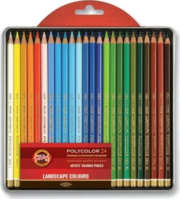 Obrázok produktu pre KOH-I-NOOR Polycolor Artist's Coloured Pencils Sada farebných ceruziek Krajina 24 ks