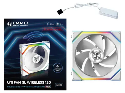 Immagine prodotto di Lian Li UNI FAN SL Wireless 120 Reverse Blade Custodia per computer 12 cm Bianco 1 pz