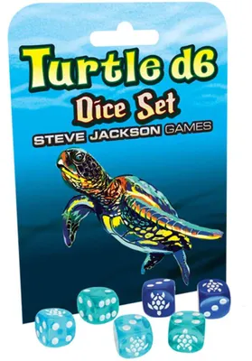 Zdjęcie produktu dla Zestaw kości Turtle D6 – zestaw kości – Steve Jackson Games