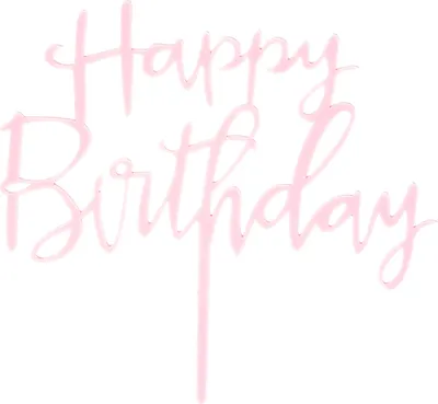 Produktbild von Oblique Unique Torten Topper Kuchen Muffin Cupcake Aufsatz Happy Birthday Geburtstag Jubliäum Deko - rosa