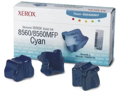 Produktbild von Tinte Genuine Solid Ink / cyan / bis zu 3400 Seiten / 3er Pack, Phaser 8560/8560MFP
