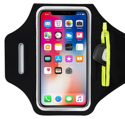 Productafbeelding van Armband telefoon hardlopen - Touchscreen - 6,7 inch - Waterdichte hoes - Zwart
