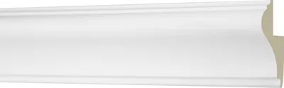 Produktbild von 2 Meter Flachleiste 50x30mm - Stuckleiste aus Polyurethanglatt, weiß, stoßfest - AD406 Hexim Perfect Serie 1 - Wandleiste Flachprofil Dekorleiste Zierprofile
