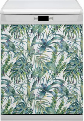 Produktbild von Dekorative Magnetmatte Küche Geschirrspüle 60x80 cm  Magnet für Spülmaschine  - Exotischer Farn
