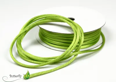 Produktbild von 5 St. x 10m Rolle Flechtkordel Satin 2mm, Farbe:maigrün / lindgrün 550