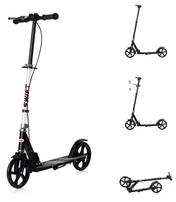 Produktbild von Chipolino Kinderroller Swift klappbar Anti-Rutsch-Griffe Hinterradbremse ABEC-7 weiß