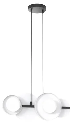 Productafbeelding van Hanglamp, MODEL, zwart-wit, 4xG9x15W, metaal, afmetingen: 120x53x23cm, IP20, Emibig
