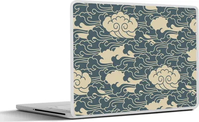 Produktbild von MuchoWow® Laptop Aufkleber Sticker Cover Design - Norwegisch - Wolken 30x22 cm - Laptop-Sticker