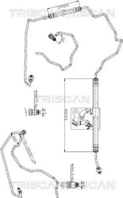 Produktbild von TRISCAN 8516 25006 Servoleitung für RENAULT KANGOO (KC0/1) von Hydraulikpumpe nach Lenkgetriebe