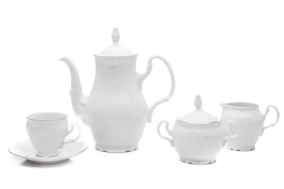 Image de Thun 1794 Bernadotte, service à café, givre, porcelaine Thun