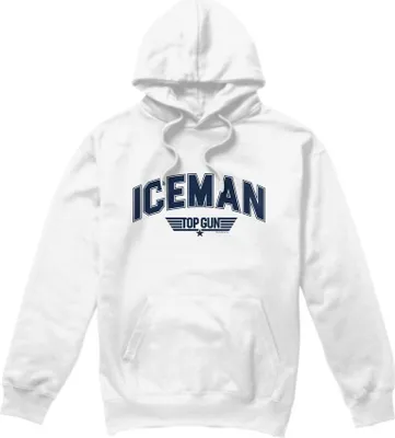 Immagine prodotto di Top Gun - Felpa con cappuccio "Iceman" da uomo TV8983 (L) (Bianco)