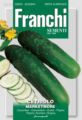 Produktbild von Saatgut für den Anbau frischer Gurken der Sorte Marketmore 37/29 im eigenen Garten