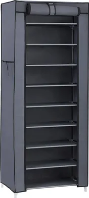 Produktbild von SONGMICS Schuhschrank 10 Ebenen Schuhregal 160x58x28 cm grau