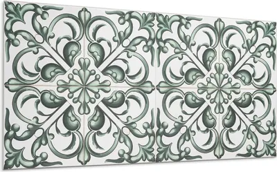 Produktbild von Pflanzenmuster In Symmetrie – Selbstklebende Fliesen – Wandverkleidung – Wandpaneel – PVC Fliesen – Vinylflisen – PCV Flisen – Selbstklebend – Wanddeko – 120 x 60 cm