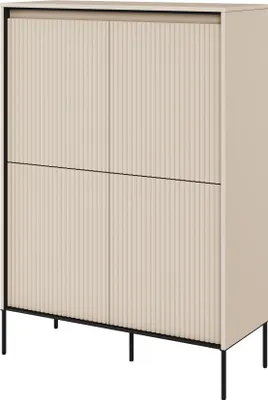 Produktbild von Kommode TREND TR-03 Wohnzimmerschrank 2 Türen Schrank 98x140x40 cm Highboard Beige
